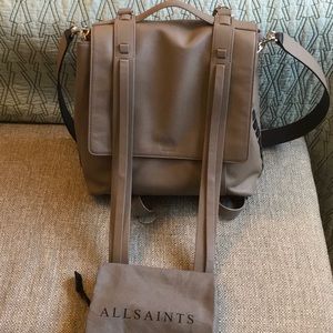 fin leather backpack allsaints